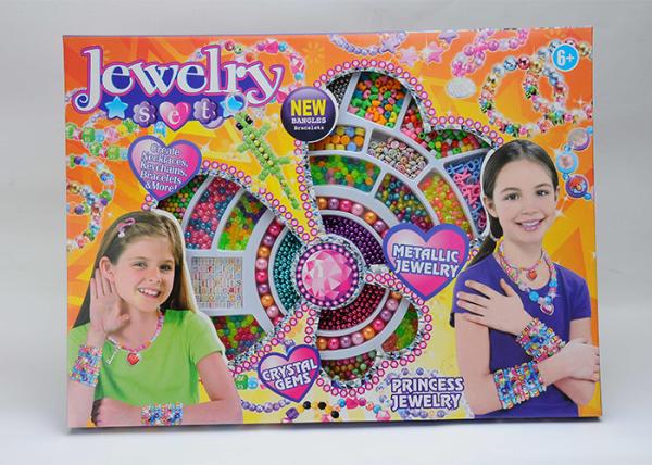 Crystal Wooden Gems DIY Jewelry Beads Set Arts And Crafts Toys Age 3 Girls Necklace