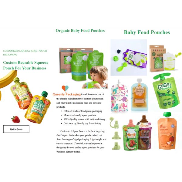 90g Apple Puree Baby Food Spout Bag With Anti-Swallowing Lid