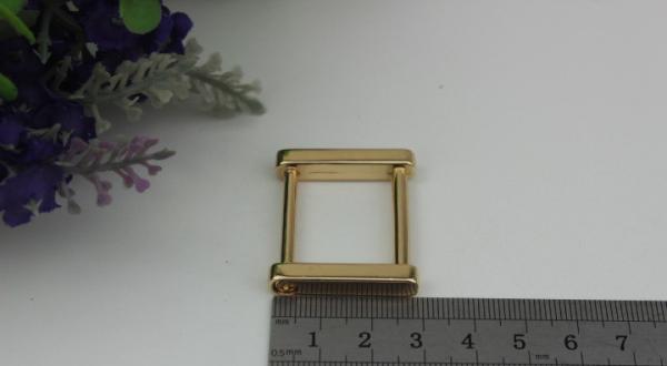 Customized zinc alloy gunmetal color 25 mm metal square ring buckle for bags
