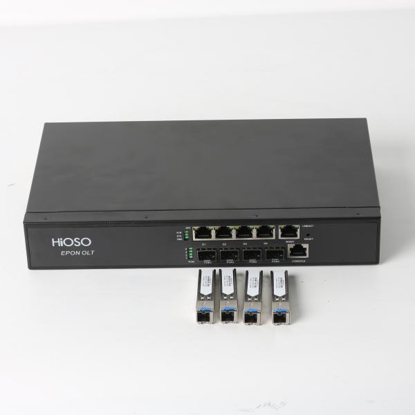 4 Ports 1000M RJ45 Epon Olt Fiber Optic Equipment HiOSO HA7004T