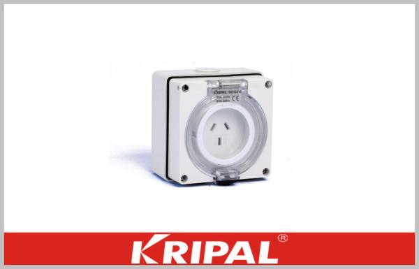 KRIPAL 56SO310 Outdoor Waterproof Switch Socket Nylon Plastic Parts Inside