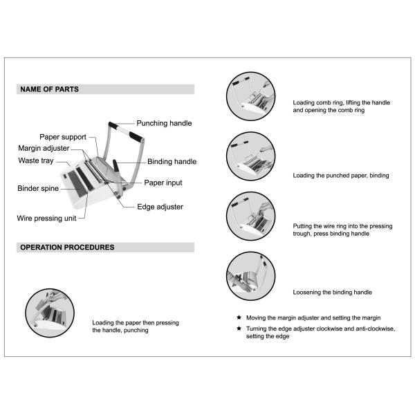 CE Certificate Comb and Wire Binding Machine CB-ST800