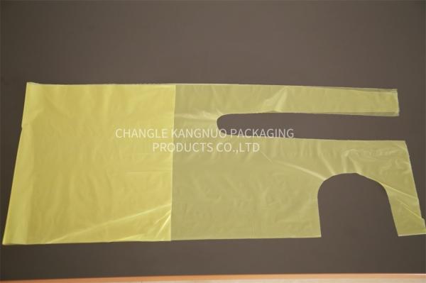 Durable Yellow Polythene Colored Disposable Poly Aprons For Food Industry