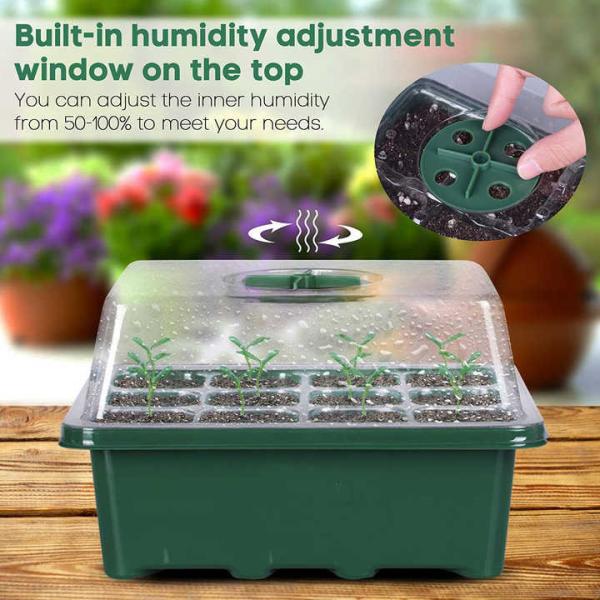 Customized Garden Plant Nursery Tray Pot Grow Germination Starter 12 Cells Plant Seedling Trays