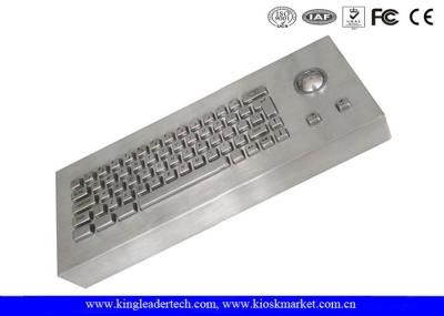 63 Keys Industrial Dustproof Keyboard Desktop With 304 Stainless Steel Trackball
