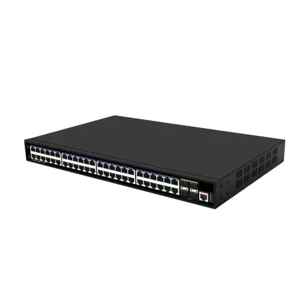 52 Port L3 Managed Poe Switch with 10g Uplink Ports and High Speed Network IC and The Most Stable Poe Chips