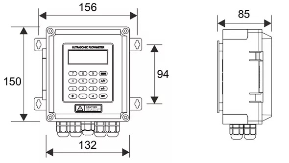 Стена TUF-2000B установила зажим ультразвукового счетчика- расходомера внешний на ультразвуковом измерителе прокачки