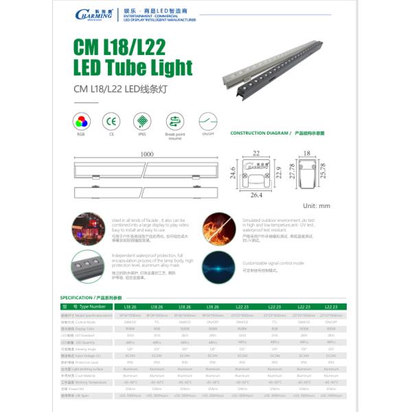 Factory Outdoor IP65 LED Tube Light High Brightness LED