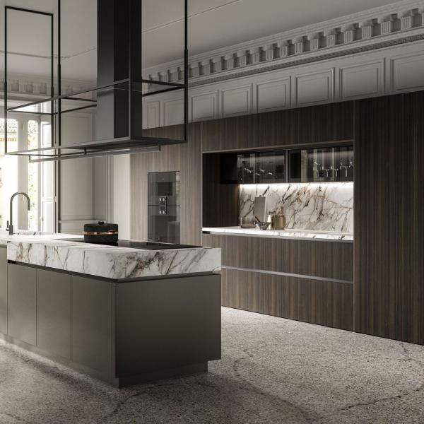 Large Style Complete Custom Kitchen Cabinet Set Island Kitchen Furniture Lacquer Finish Wooden Kitchen Cupboard For Villa