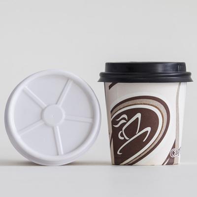 Paper Cups Disposable Coffee Lids 80mm / 90mm Diameter For Hot Drinks