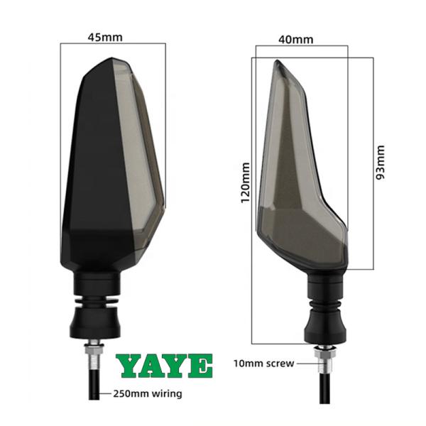 6500k Температура света DC12V Мотоцикл светодиодный поворотный свет с дизайном водяной лампы