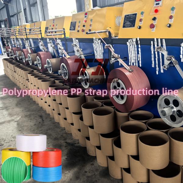 5-19mm Customized PP Strapping Roll Manufacturing Machine With PLC Automatic Winder