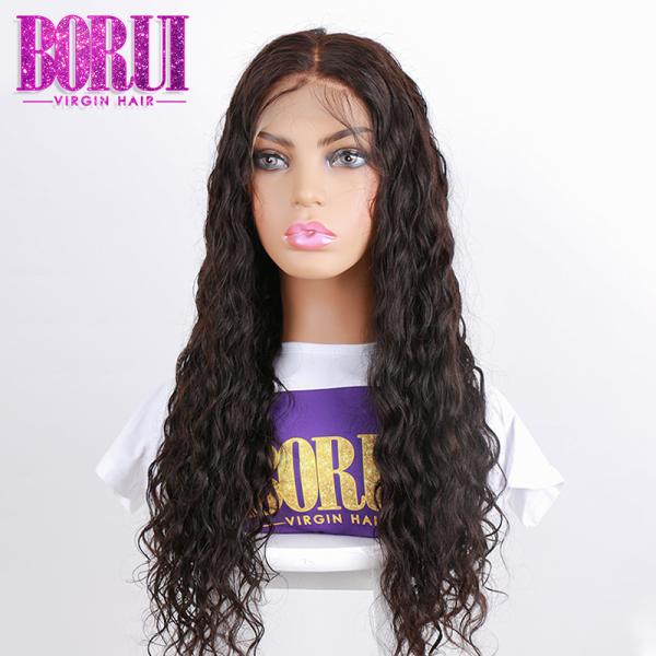13x6 Peruvian Full Lace Front Wigs Human Hair , Virgin Human Hair Wigs