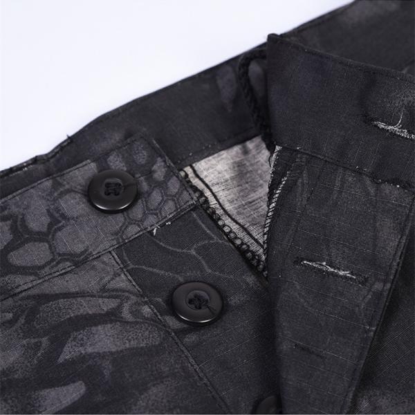 Black Python Camo Uniform Military Camouflage Suits 35% Cotton Police Camouflage Uniform