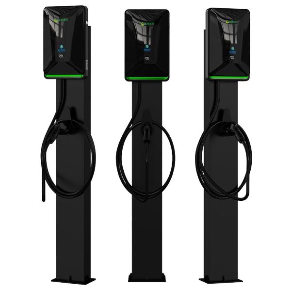 7KW 11KW 21KW Black Column-Type Floor-Standing Electric Vehicle AC Charging Pile