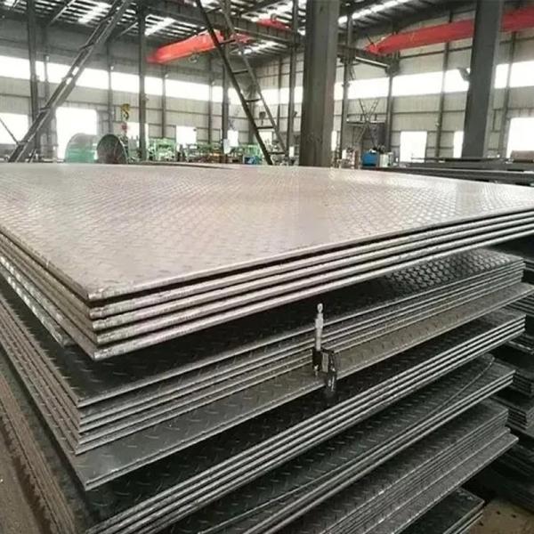 Best Selling 800mm Width Checkered Galvanized Steel Sheet Tear Drop Pattern Metal Plate Stair Tread for Walkway ASTM Compliant