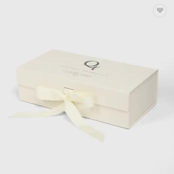 Custom Printed Cardboard Folding Boxes Ribbon Clothes Gift Paper Box Biodegradable