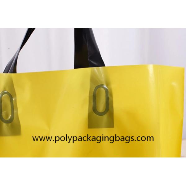Thickness 0.1mm Yellow PE Die Cutting Hand Bags