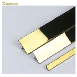 304 Stainless Steel Tile Edge Trim T10 X 3048mm with Mirror Surface for Corner Protection