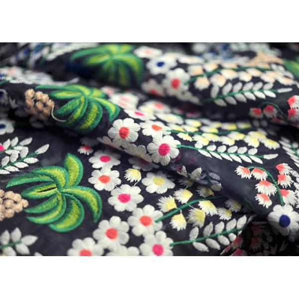 Deluxe Floral Multi Colored Lace Fabric for Heavy Embroidered Haute Couture Costume