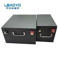 caja metálica del negro de la batería de Ion Deep Cycle rv del litio 12V con BMS elegante