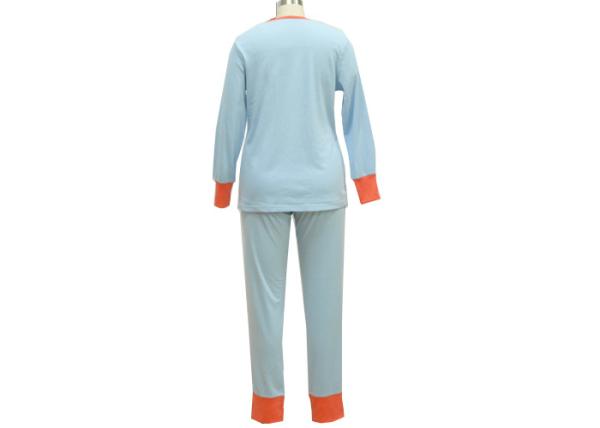 Full Length Ladies Pajama Sets Women'S 2 Piece Pajamas Plain Dyed Technics