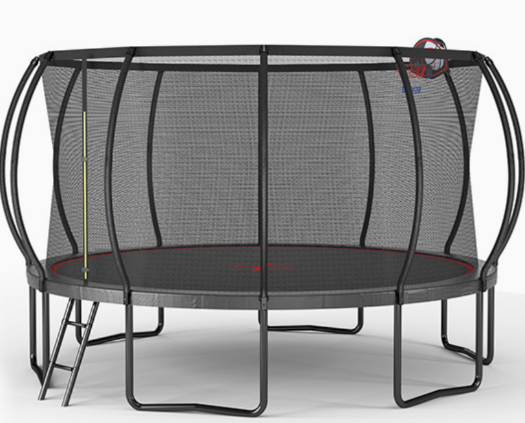 12/14/16FT Spherical Single Pole Trampoline with Safety Net for Kids and Adults