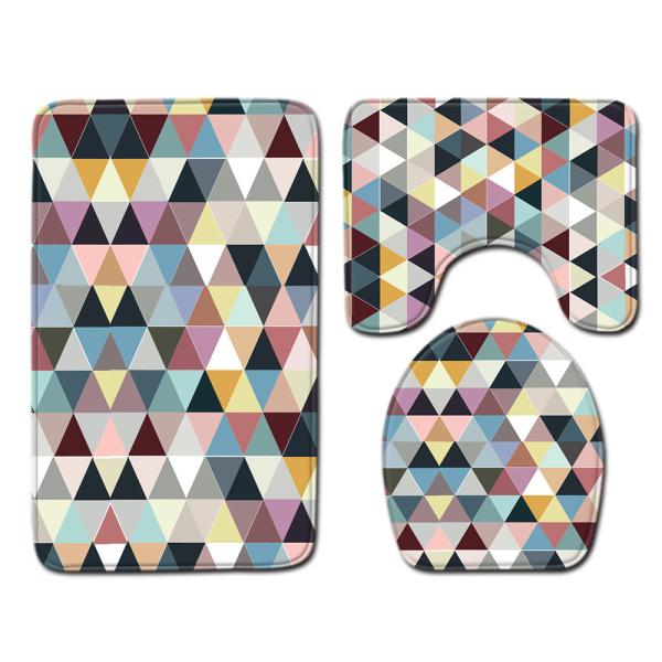 Toalete Mat Set Non Slip do banheiro da escala de peixes esteira de banho de 3 partes