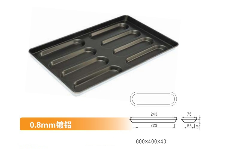 RK Bakeware China Custom антипригарный алюминиевый стальной противень для выпечки булочек для хот-догов
