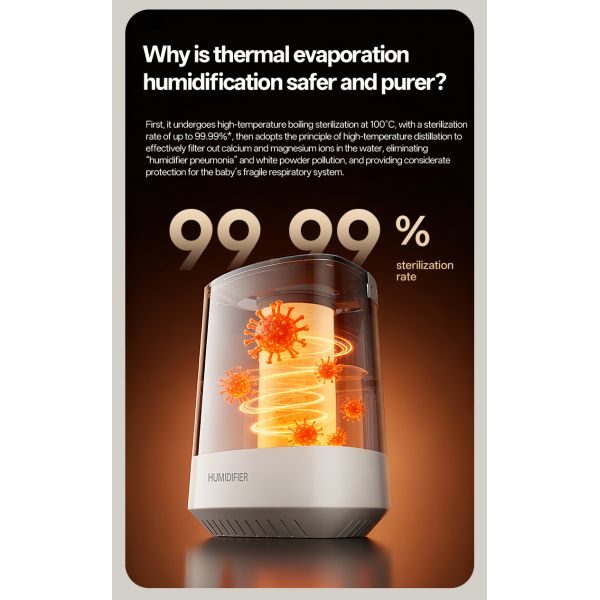 5L Double Nozzle Ultrasonic Air Humidifier 99.99% Sterilization For Bedroom Office