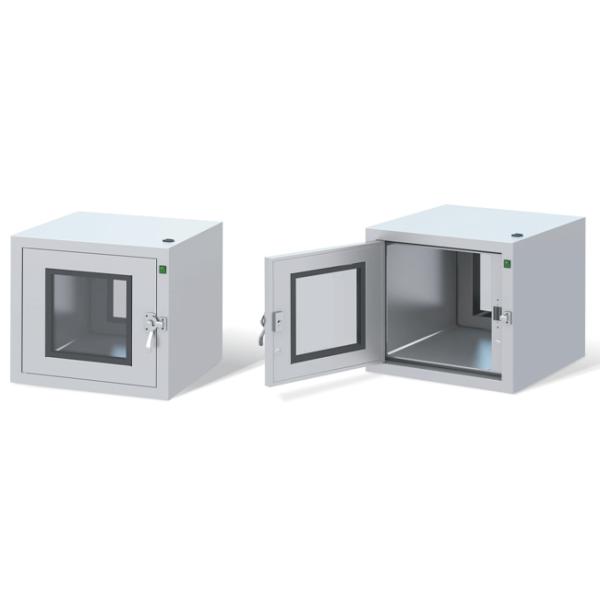 304 Stainless Steel Cleanroom Pass Box External Door / Embedded Door