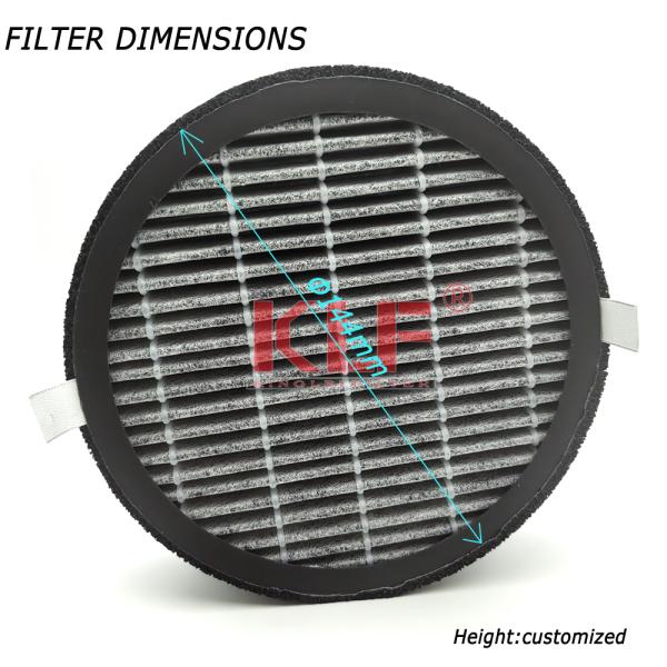 H13 Carbon Fiber Air Purifier Filter with 144x55mm Size for Effective Smoke Capture