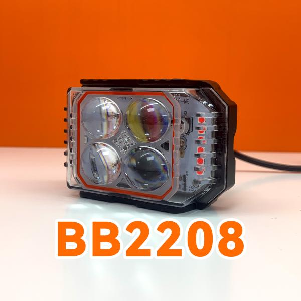 80V 4 Beads White Yellow Flashing Multi Color Metal Motorcycle LED Light