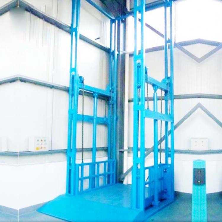 Industrial Freight Elevator Guide Rail Cargo Lift Hydraulic Loading Platform