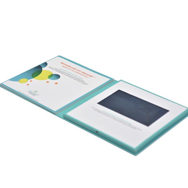 7 дюймов рекламируя видео- книгу, видео- сертификат FCC CE ROHS поздравительной открытки