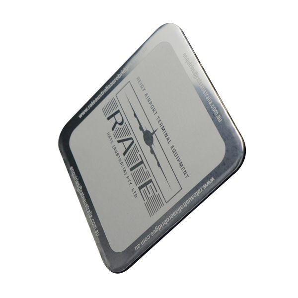 Anodized Aluminum Coaster Square Custom Drink Coasters Silver Gray