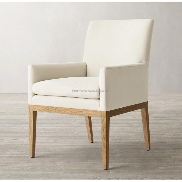 Silla de comedor de madera tapizada para restaurante y hotel moderno