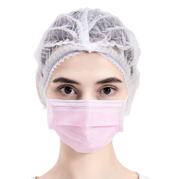 Hubei Haixin 3 Ply Non Woven Surgical Masks Medical Disposable Facemask Manufacturer Surgery Pink Face Mask Wholesale