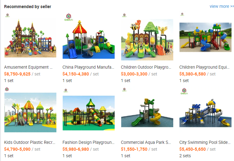 Durable Commercia Small Plastic Playset Compact Playsets Outdoor Anti Skid