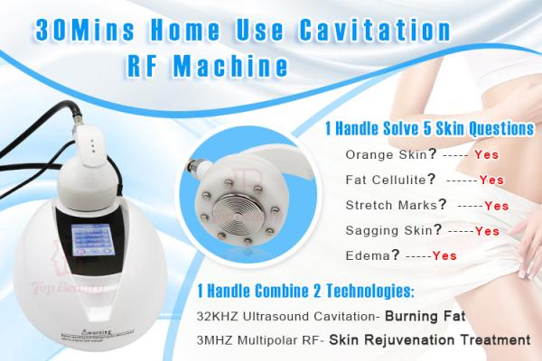 RF ultrassônico profissional 6 em 1 máquina magro do corpo 80k portátil para o uso da casa