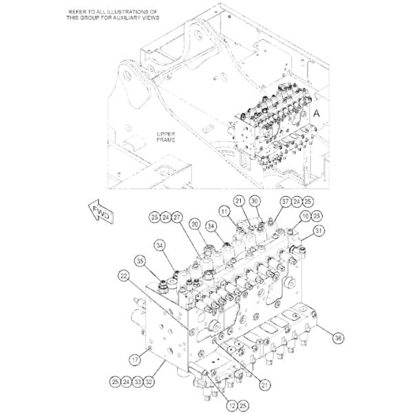 352-7116 103-8177 Relief Valve Excavator Electric Parts Fitting For C4.4 C9.3B 336