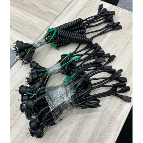 Mercado de Japón AC Extensión 15A125V Cable de cable de energía de cobre puro con cable de energía impermeable de 3 puntas