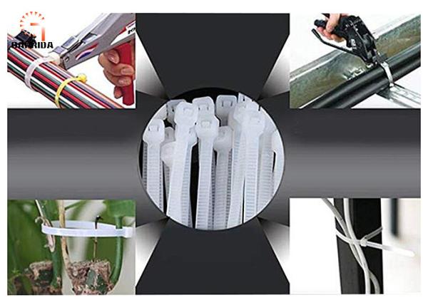 Lightweight Outdoor Camping Tools Self Locking Nylon Cable Zip Ties ROHS Approved