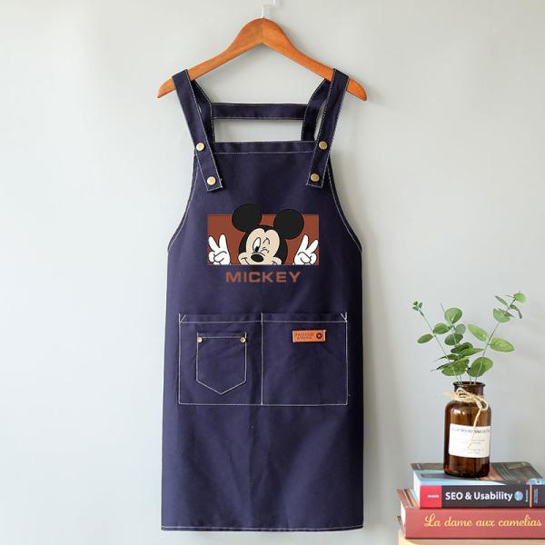 Cotton Canvas Waterproof Chef Cooking Aprons for Cafe Restaurants Kitchen BBQ Apron Fabric