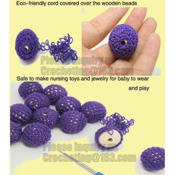 Baby sling necklace, baby bracelet, crochet bracelet, teething bracelet, crochet long funky beaded necklace