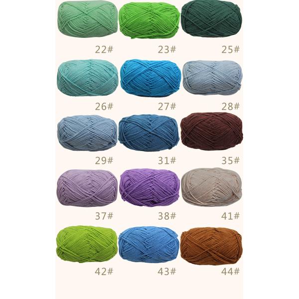 colorful crochet yarn 60% cotton 40% milk cotton yarn sewing yarn for baby