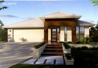 Casa barata pré-fabricada de aço leve Casa de um andar Vila com garagem