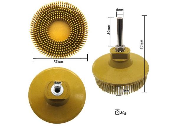 3m Tapered Bristle Disc Radial Bristle Brush Disc 75mm with Shank