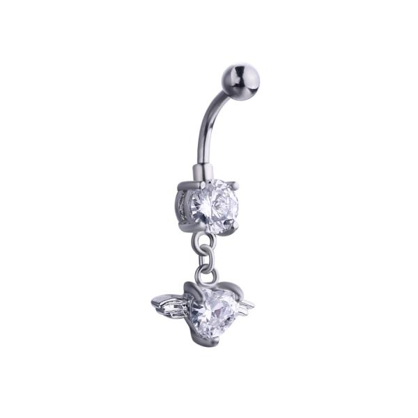 New Heart Shape Fashion Piercing Belly Ring Stainless Steel Piercing Jewelry Belly Button Ring
