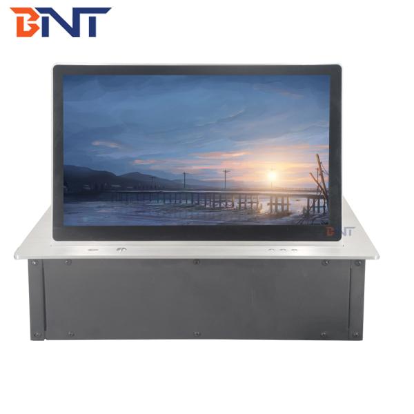 Intelligent Conference System Electric Flip up Monitor Lift Mechanism With 15.6 Inch Touch Screen